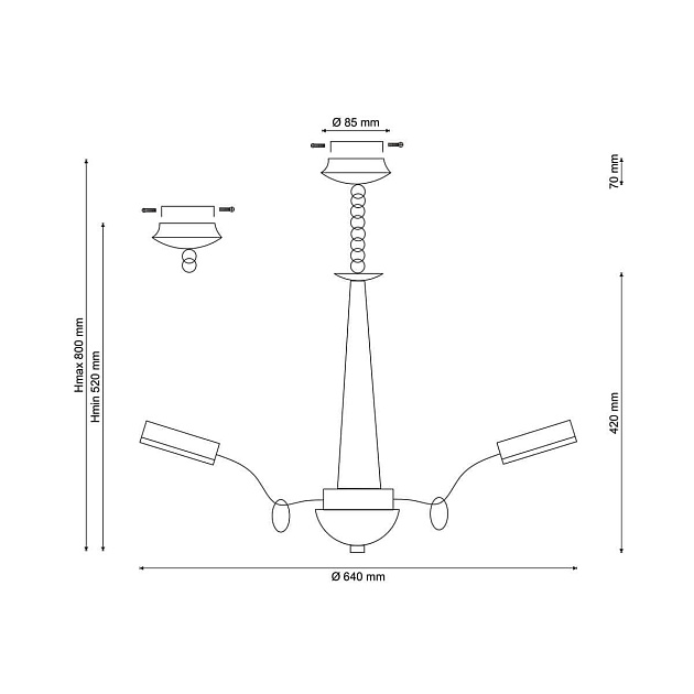 Подвесная люстра Lucia Tucci Natura 156.6 Фото № 2