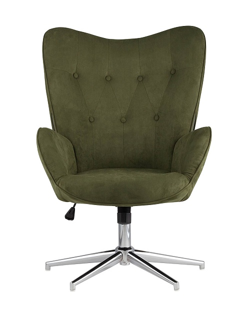 Поворотное кресло Stool Group Филадельфия регулируемое замша хаки FUCHS HY-53 Фото № 2