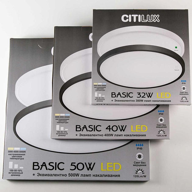 Потолочный светодиодный светильник Citilux Бейсик CL738501V Фото № 3