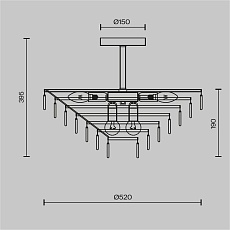 Потолочная люстра Maytoni Mazzo MOD130CL-11G 1