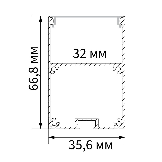 Профиль алюминиевый накладной Feron CAB267 10378 Фото № 3