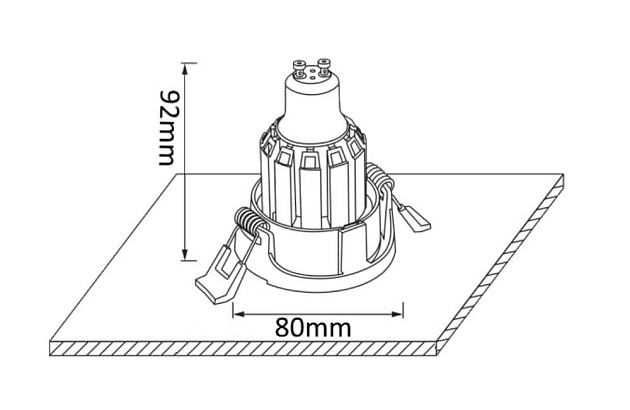 Встраиваемый светильник Crystal Lux CLT 001С1 BL Фото № 3