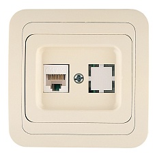 Розетка комп. двойная (1 шт. cat 5) Makel Mimoza 25035