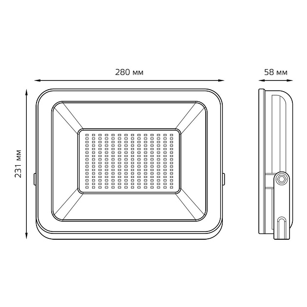 Прожектор светодиодный Gauss 150W 613100150 Фото № 5