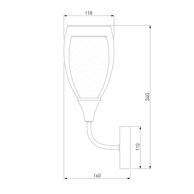 Настенный светильник Eurosvet Cosmic 50285/1 хром Фото № 2