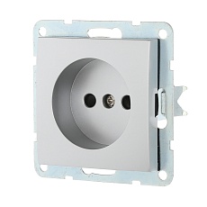 Розетка LK Studio без з/к, со шторками (серебристый металлик) LK60 863303-1 1