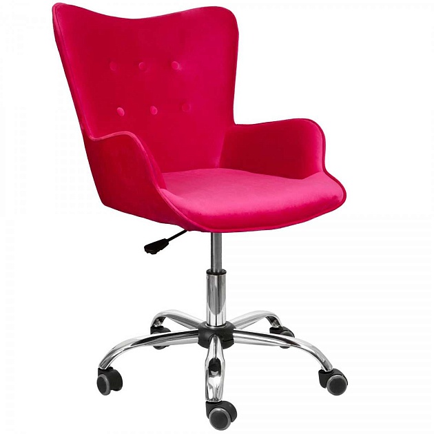 Поворотное кресло AksHome Bella фуксия, велюр 61451 изображение 1 Поворотное кресло AksHome Bella фуксия, велюр 61451 Фото № 1