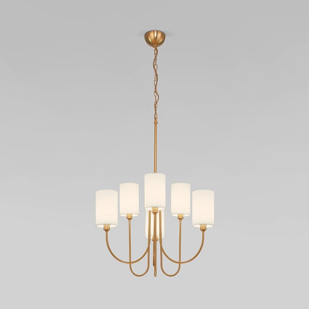 Подвесная люстра Eurosvet Abbey 60164/6 латунь Smart изображение 1 Подвесная люстра Eurosvet Abbey 60164/6 латунь Smart Фото № 1