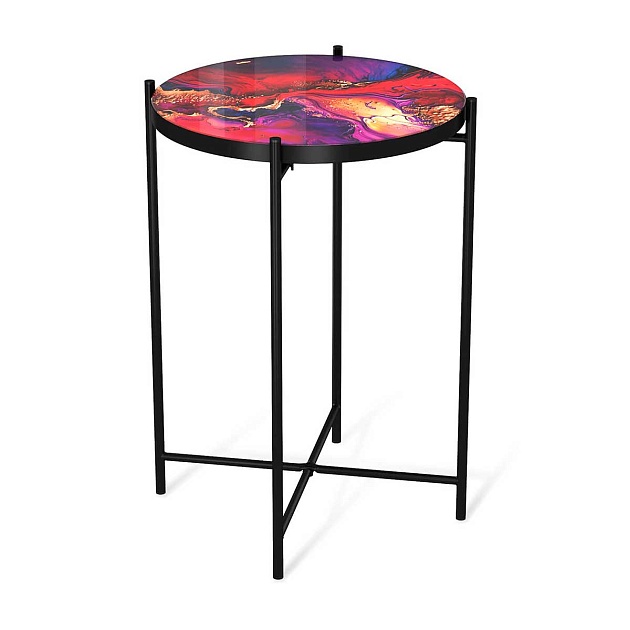 Журнальный стол Sheffilton SHT-CT8-3 амарантовый/черный муар 5093730101 Фото № 1