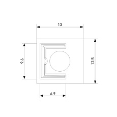 Заглушка для встраиваемого гибкого алюминиевого профиля под ГКЛ 9,5 мм Elektrostandard ZLL-2-ALP024 (2 шт.) a070647 1