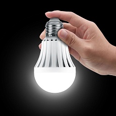 Лампа светодиодная аккумуляторная Feron E27 9W 6500K матовая EL116 48979 2