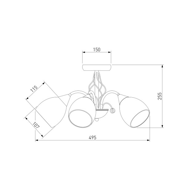 Подвесная люстра Eurosvet 30026/5 античная бронза Фото № 2