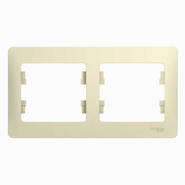 Рамка 2-постовая Systeme Electric Glossa бежевая GSL000202 Фото № 1