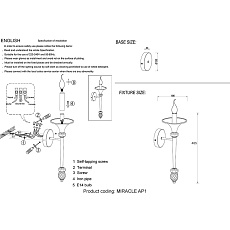 Бра Crystal Lux Miracle AP1 Gold  1