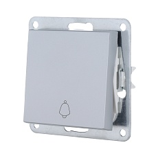 Выключатель-кнопка LK Studio 1-кл.(схема 1Т) 16 A, 250 B (серебристый металлик) LK80 840503-1 1