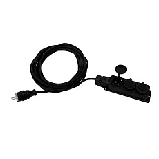 Удлинитель-шнур REXANT КГ 3х1.5, 10 м, 3 гнезда, морозостойкий, с/з, 16 А, 3500 Вт, IP44 (Сделано в России) 11-7074