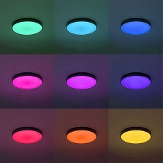 Потолочный светодиодный светильник с пультом ДУ Citilux Купер RGB Черный CL72470G1 4