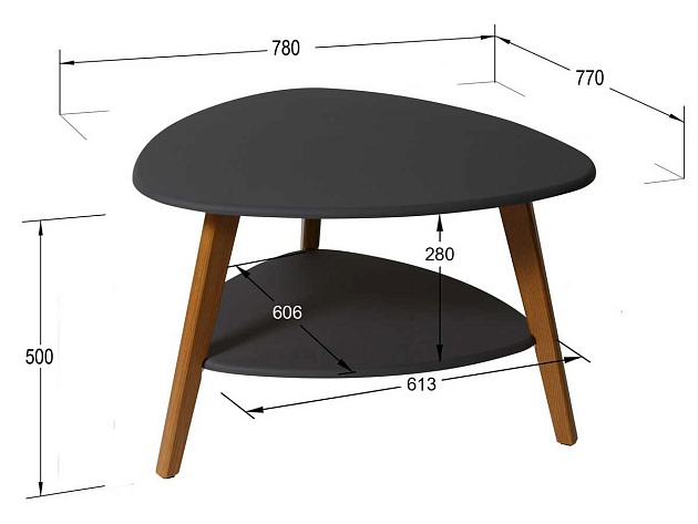 Журнальный стол Мебелик Бруклин 000578 изображение 3 Журнальный стол Мебелик Бруклин 000578 Фото № 3