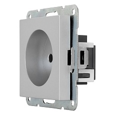 Розетка LK Studio без з/к, со шторками (серебристый металлик) LK80 843303-1 1