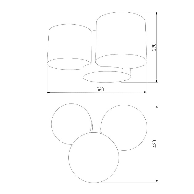 Потолочный светильник TK Lighting 3445 Mona Black/Gold Фото № 3