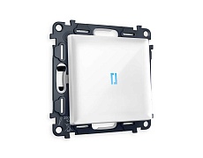 Комплект механизма 1-кл выключателя AMBRELLA VOLT с подсветкой 10000K ALFA Белый глянец QUANT (AP1020, VM101, G17B)