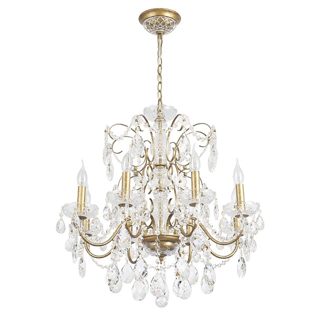 Подвесная люстра Crystal Lux Odelis SP8 Gold изображение 4 Подвесная люстра Crystal Lux Odelis SP8 Gold Фото № 4