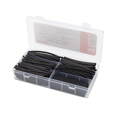 Набор №2 термоусаживаемых трубок ТУТ нг (2:1), черный, 260 шт., REXANT 29-0132 2