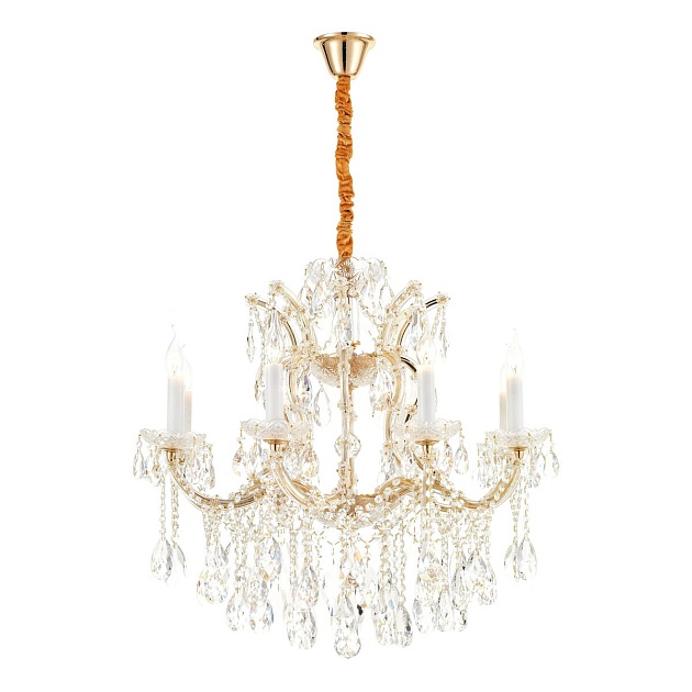 Подвесная люстра iLamp Diamond 6071-8 GD+CL изображение 1 Подвесная люстра iLamp Diamond 6071-8 GD+CL Фото № 1