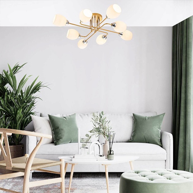 Потолочная люстра Escada Hope 1132/8P Gold изображение 6 Потолочная люстра Escada Hope 1132/8P Gold Фото № 6