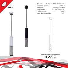 Подвесной светильник Reluce Technical 16009-0.9-001LD 300mm GU10 BK 3