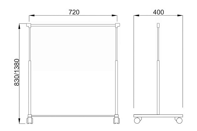 Гардеробная вешалка AksHome Mix на колесах, розовый, металл 77670 Фото № 2