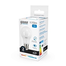 Лампа светодиодная Gauss E27 12W 6500K матовая 23232 1