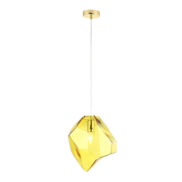Подвесной светильник Crystal Lux NUESTRO SP1 GOLD/AMBER Фото № 1
