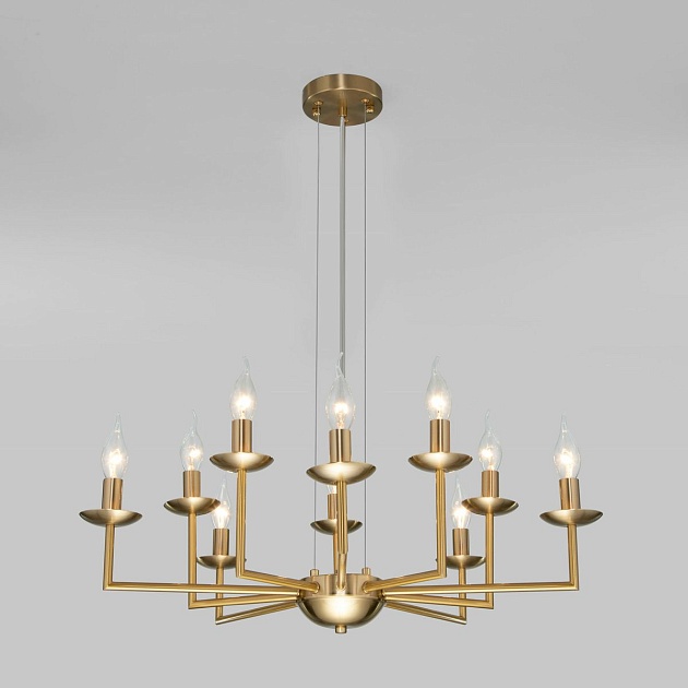 Подвесная люстра Eurosvet Cariso 60150/10 латунь Фото № 1