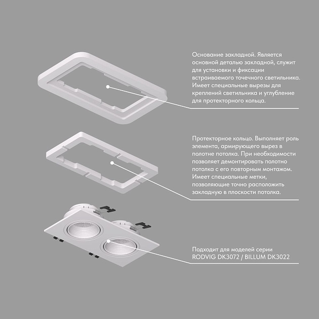 Закладная панель Denkirs DK3022/72-SCB Фото № 3