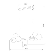 Подвесная люстра TK Lighting 5668 Estera Gold 1