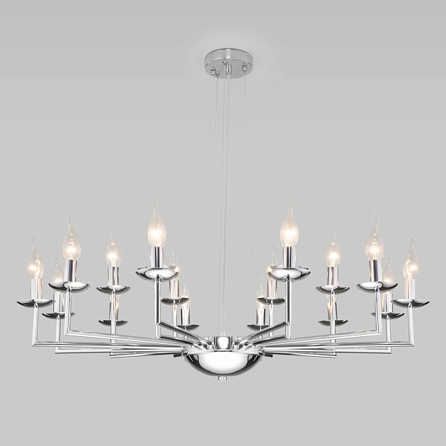 Подвесная люстра Eurosvet Cariso 60150/18 хром Фото № 1