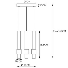 Подвесная светодиодная люстра Lucide Margary 24400/15/96 1