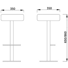 Барный стул AksHome Pina черный, экокожа 30228 1