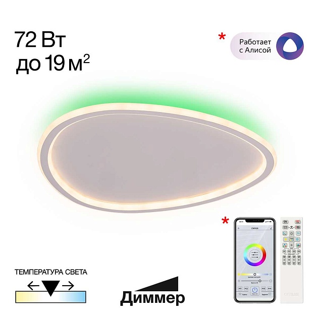 Потолочный светодиодный светильник Citilux Trio CL215B250E Фото № 1
