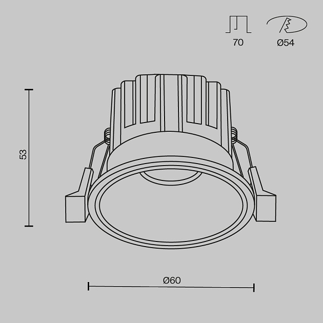 Встраиваемый светодиодный светильник Maytoni Round DL058-7W3K-BS изображение 10 Встраиваемый светодиодный светильник Maytoni Round DL058-7W3K-BS Фото № 10