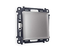 Комплект механизма 1-клавишного выключателя ALFA MA501010 Сталь матовый 10A-250V QUANT (AP5010, VM101)