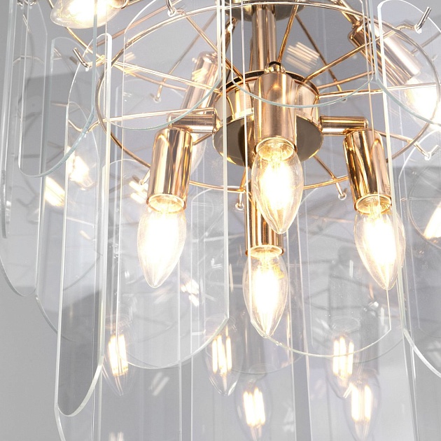 Подвесная люстра Eurosvet Claire 60170/8 золото Smart изображение 4 Подвесная люстра Eurosvet Claire 60170/8 золото Smart Фото № 4