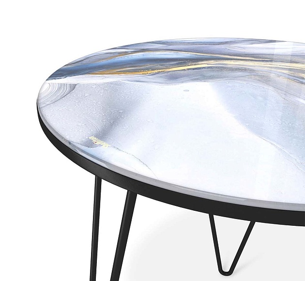 Журнальный стол Sheffilton SHT-CT27 млечный путь/черный муар 4007482115 Фото № 3