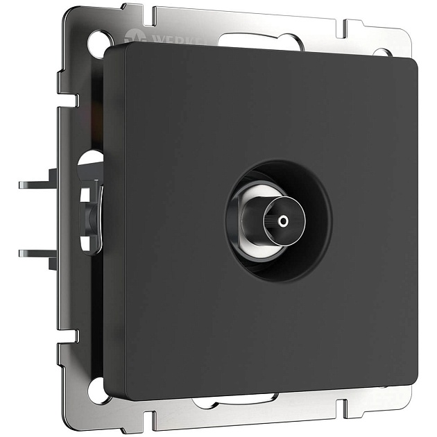 ТВ-розетка оконечная Werkel черный матовый W1183008 4690389157028 Фото № 1