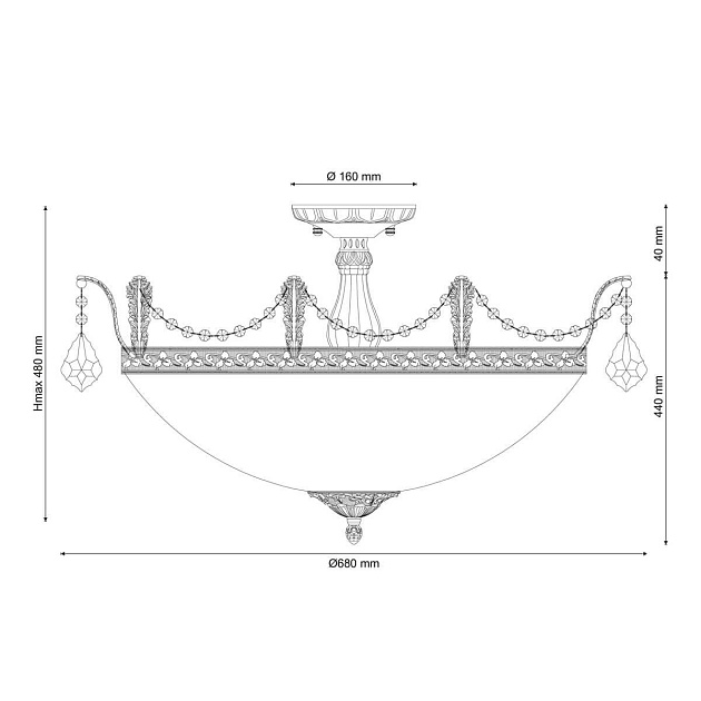 Потолочный светильник Lucia Tucci Barletta 182.10 D720 Antique Фото № 2