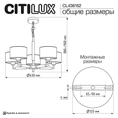 Люстра подвесная Citilux SHERMAN CL436152 1