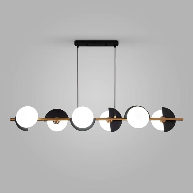 Подвесной светильник Eurosvet Moity 70149/6 черный/латунь Smart Фото № 1