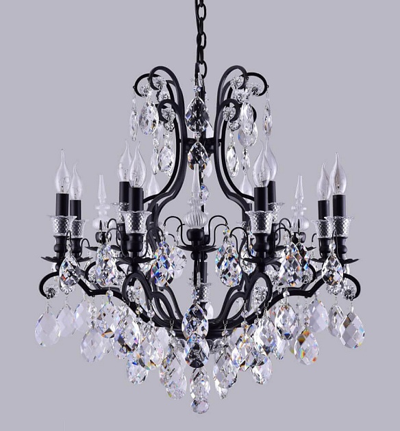 Подвесная люстра Crystal Lux Magnifico SP13 Black/Transparent Фото № 5