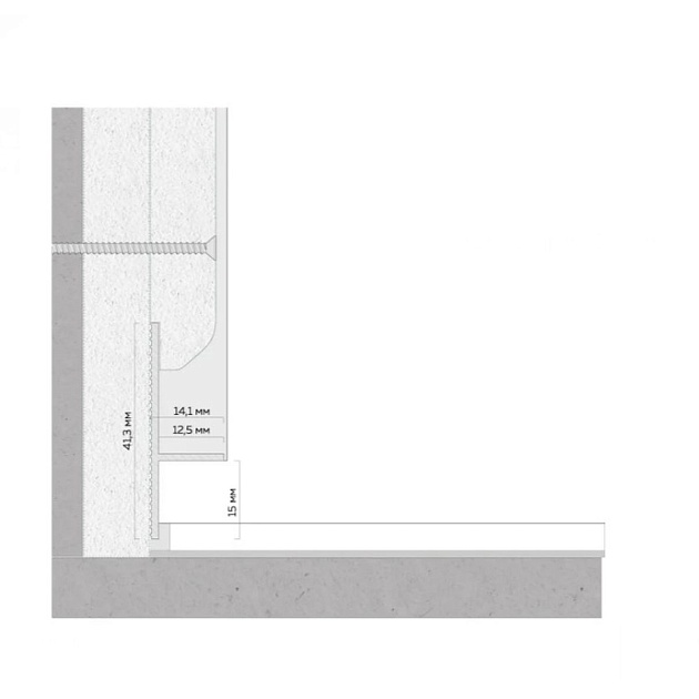 Универсальный плинтус FerGipps черный УП 40 УТ000002486 Фото № 2